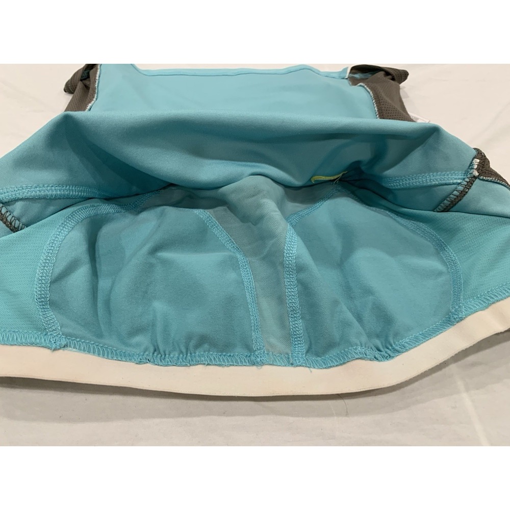 Nike Fit Dry Athletic Tank Top Teal Blue Grey Mesh Panel Racerback Sz M Gorpcore - Picture 7 of 8